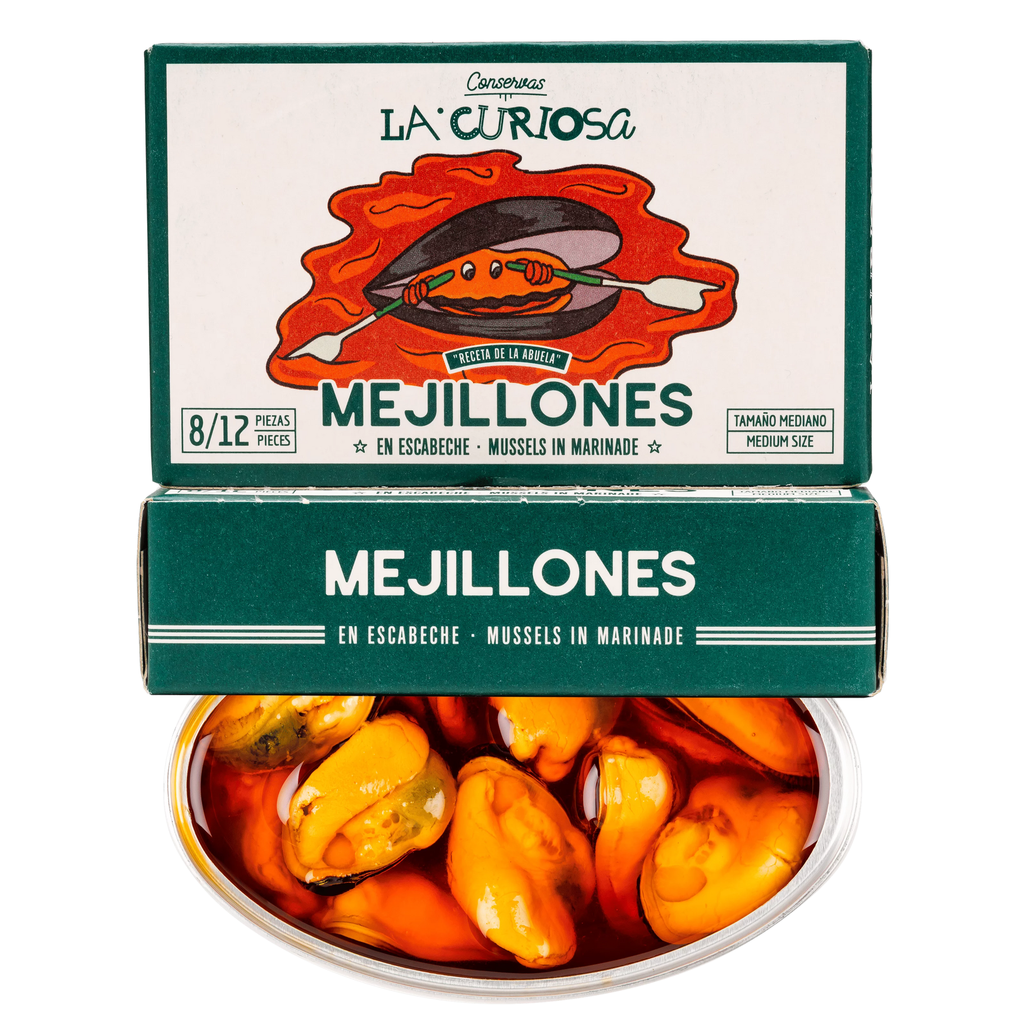 mejillones grandes conservera gallega la curiosa mejillones en escabeche conservas gourmet Amelia de lucia caja gourmet cesta productos gourmet