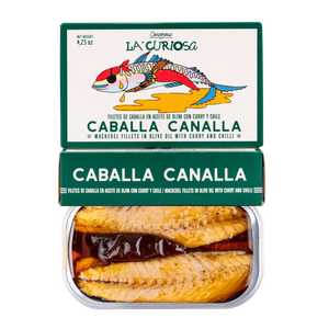 caballa lata gourmet comida Gourmet cesta caja gourmet caballa canalla la curiosa conservera gallega Amelia de lucia 